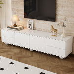 TV Cabinet Modern Low Stand 175x38x37cm - White