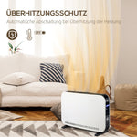 Heater Fan Electric, 2180W 3 Warm Levels 24-Hour Timer, Steel White
