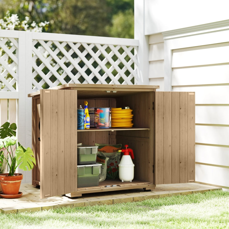 Outdoor Storage Box Weatherproof Asphalt Roof - Dark Grey