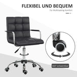 Ergonomic Desk Chair, Height Adjustable with Armrests, Office & Home, Black