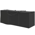 Garden Cushion Storage Bag, Waterproof UV-Resistant 600D Oxford, Black