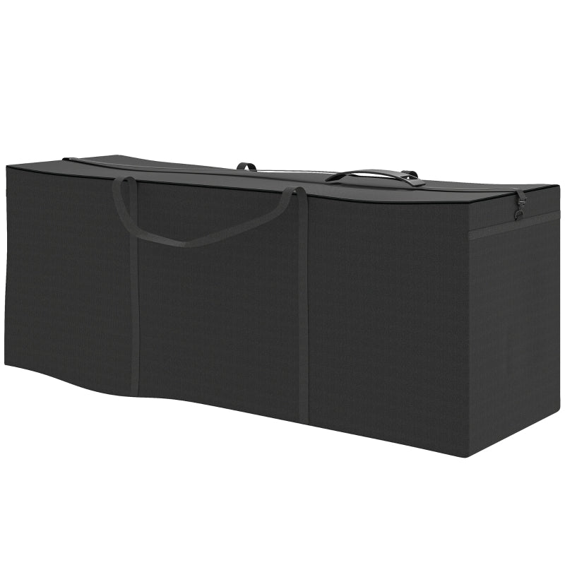 Garden Cushion Storage Bag, Waterproof UV-Resistant 600D Oxford, Black