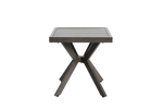 Outdoor Aluminum Square Side Table End Table for Patio, Backyard, Pool, Indoor, Dark Gray