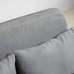 Sleeper Sofa Two-Seater Adjustable Bed Function Cushions, Light Grey