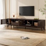 TV Cabinet Lowboard 1 Drawer 3 Doors 170cm Vintage Wood Finish