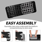 Aerobic Stepper 68.5cm (27") Adjustable Height Workout Step Platform Gray