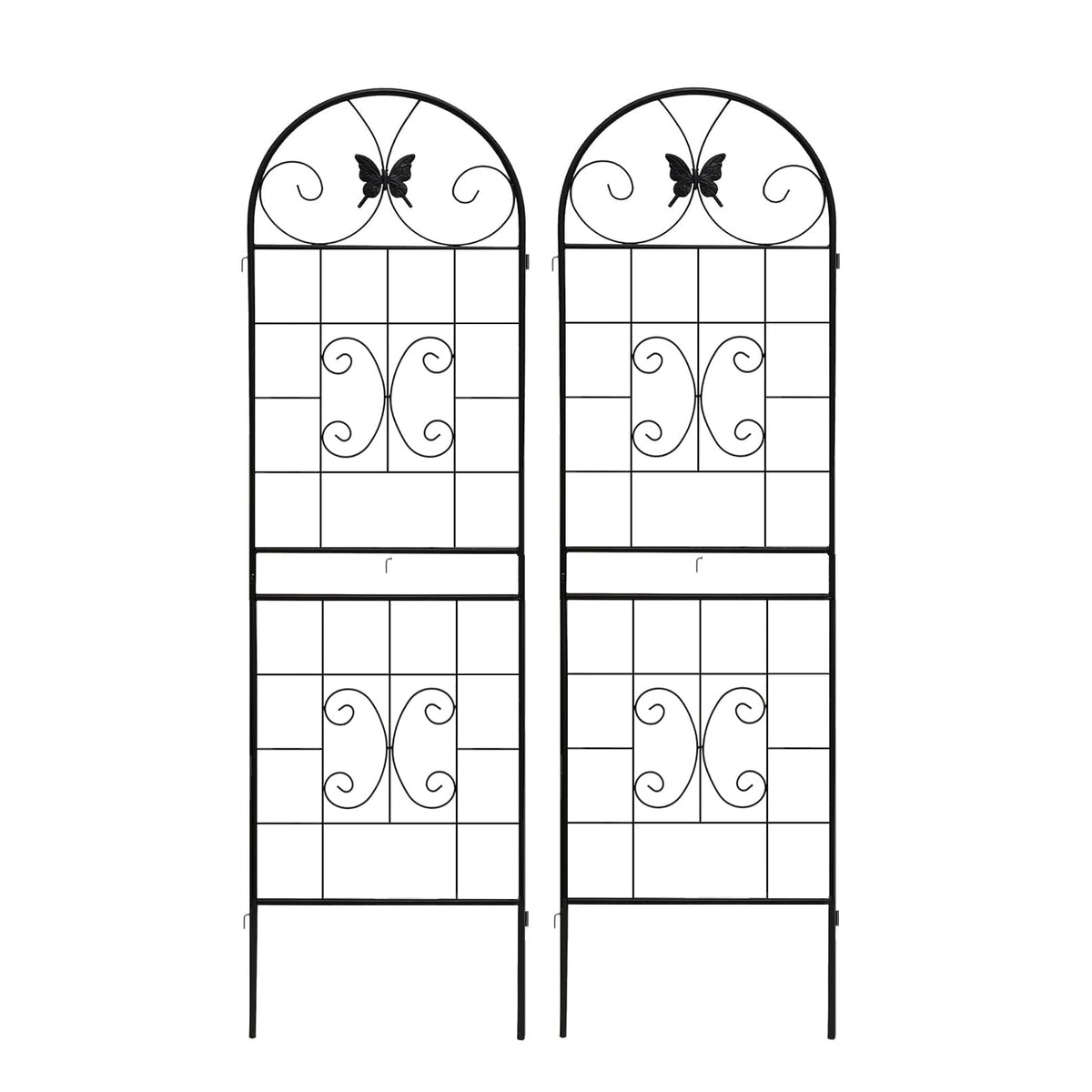 Metal Garden Trellis, 2 Pack for Climbing Plants, Metal