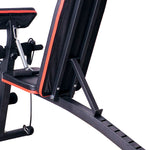 Multifunctional Weight Bench, Multi-Gym Spring Booster, 120kg, Black