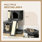 Sisal Cat Tree, Scratching Board Plush, Dark Grey