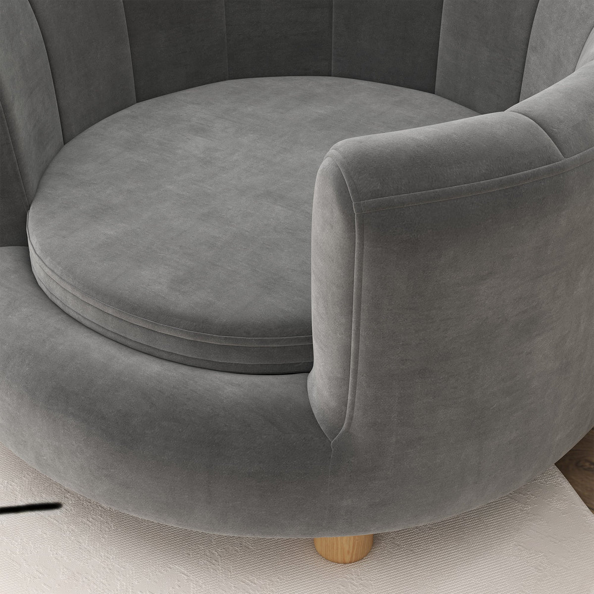 Dog Sofa, Washable Pet Sofa, Wooden Legs, Grey