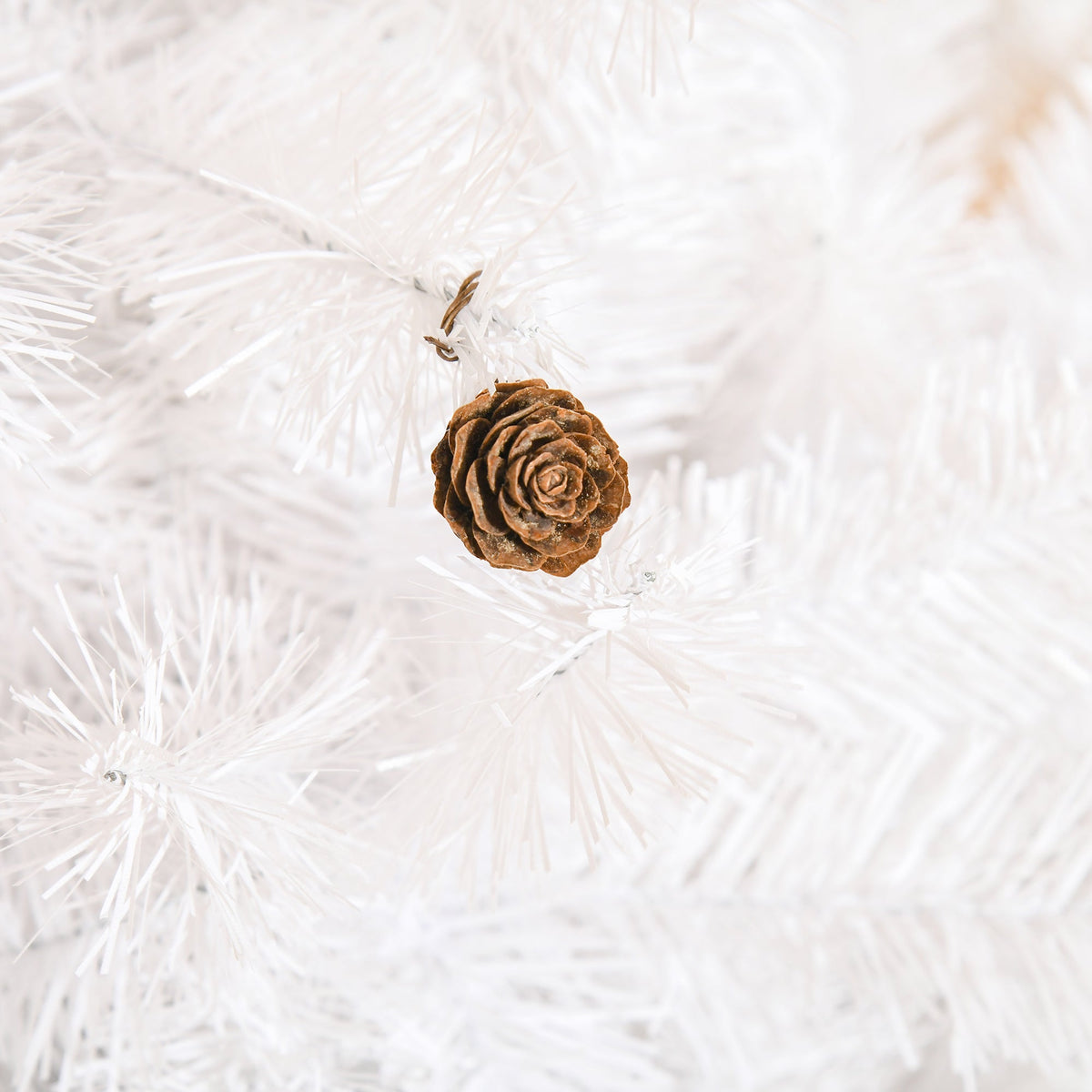 Christmas Tree, Artificial, 180cm, with Stand and Decoration, White