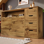 Modern Furniture - Integrated Storage, LED & USB Features - Mixed Materials