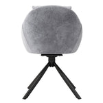 Swivel Dining Chair with Ergonomic Design and Breathable Fabric, Grey Velvet