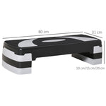 Step Board Aerobic Stepper, Height Adjustable, Fitness, 80x31 cm