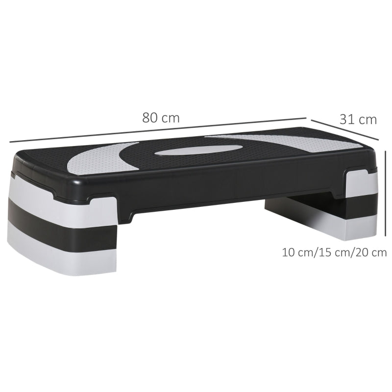 Step Board Aerobic Stepper, Height Adjustable, Fitness, 80x31 cm