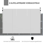 Pavilion Side Panels, Set of 2, Window & Door, Oxford, White