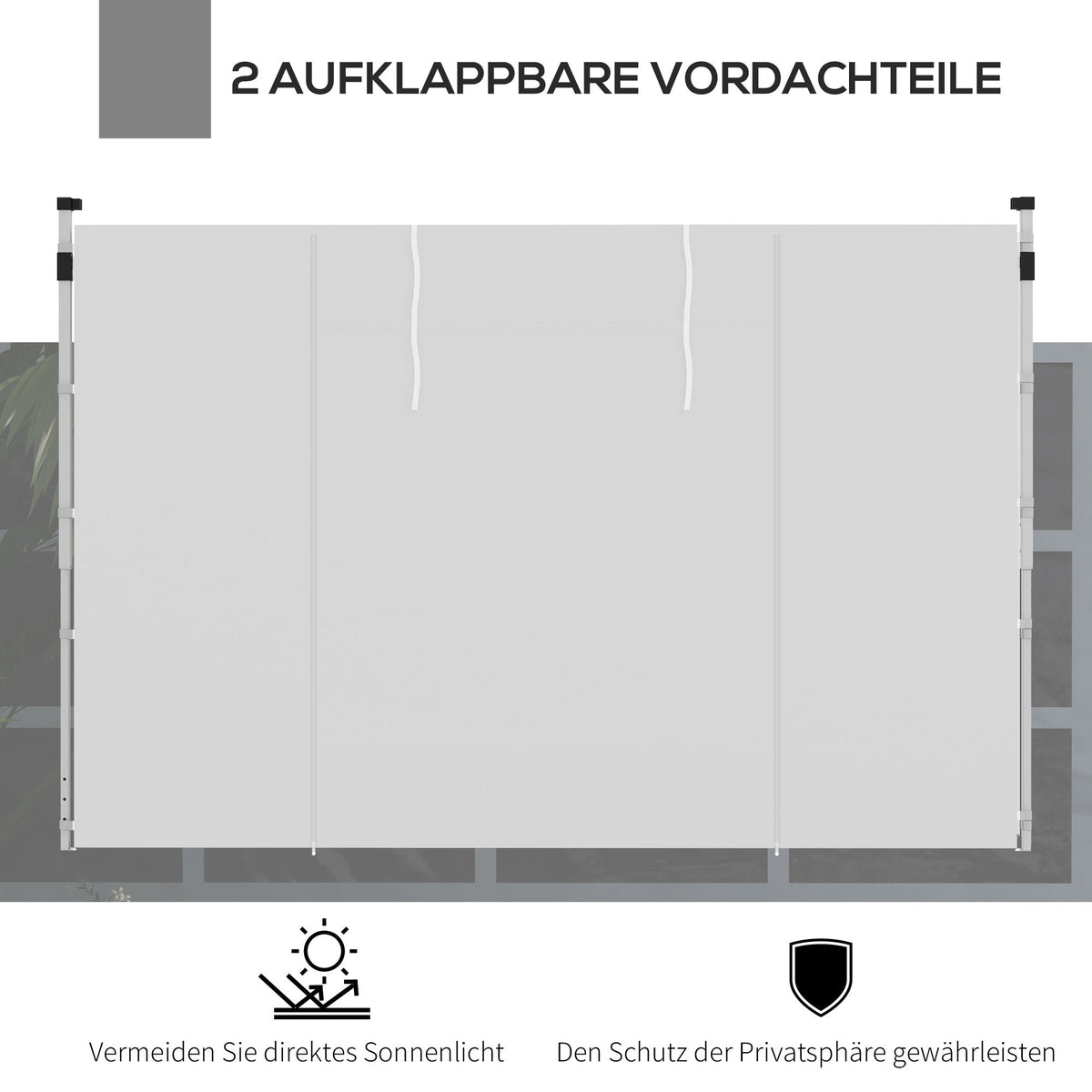 Pavilion Side Panels, Set of 2, Window & Door, Oxford, White