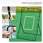 Kickback Rebounder Goal, 75x126cm Football Training Aid, Black Steel and PE