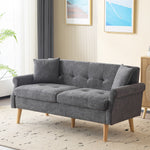 Sofa, Double Upholstered with Thick Cushions, Chenille Fabric