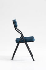 Folding Chairs 2 Pack Foldable Cushion Portable Guest - Blue