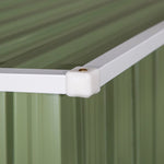 Garden Shed with Door Outdoor Steel Green