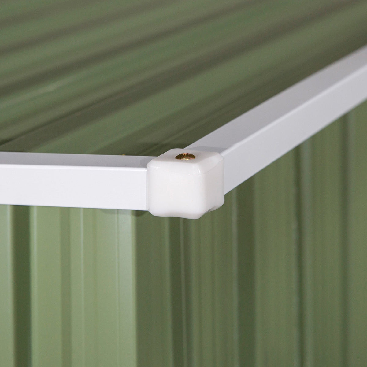Garden Shed with Door Outdoor Steel Green