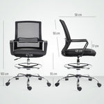 Office Chair, Swivel Rotating Desk, Adjustable Rollable, Black
