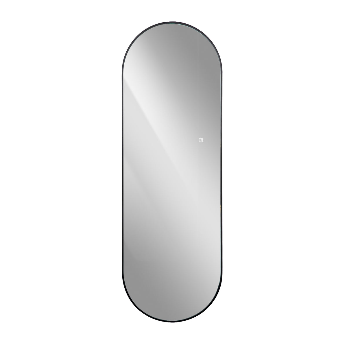 LED Full-Length Mirror 150x50cm Dimmable Backlight Black Aluminum
