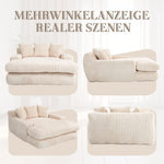 Cloud Couch Sleeper Sofa, Single-Seat Floor, 3 Cushions, Corduroy Beige
