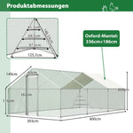 Giant Professional Chicken Coop Aviary 3x6m with Climbing Frame Metal