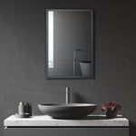 kleankin Mirror Cabinet, 3-Tier Bathroom Medicine Wall, Black