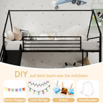 Twin over Twin Bunk Bed with Slide, House Shaped, Metal