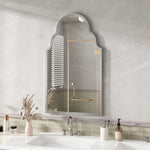 Rectangular Wall Mirror 61x101cm Silver Metal Frame