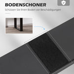 Table Legs, Square Profile Steel, Black