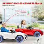 Audi Licensed Children's Electric Car with Remote Control and Safety Belt, Red and Black