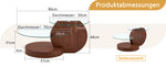 Modern Minimalist Coffee Table with Double-Layered Safety Glass and Multi-Tiered Design, Walnut Wood Grain Finish