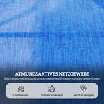 Sun Lounger, Foldable Weatherproof, Black + Dark Blue