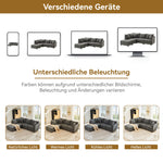 Modular Corner Sofa 5-Seater Convertible Footstool L/U-Shape Vertical Stripes