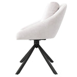 Swivel Dining Chair Modern Ergonomic - Beige Velvet