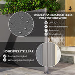 Side Awning, Extendable Privacy Screen, Wall Bracket, 300x140cm, Dark Gray