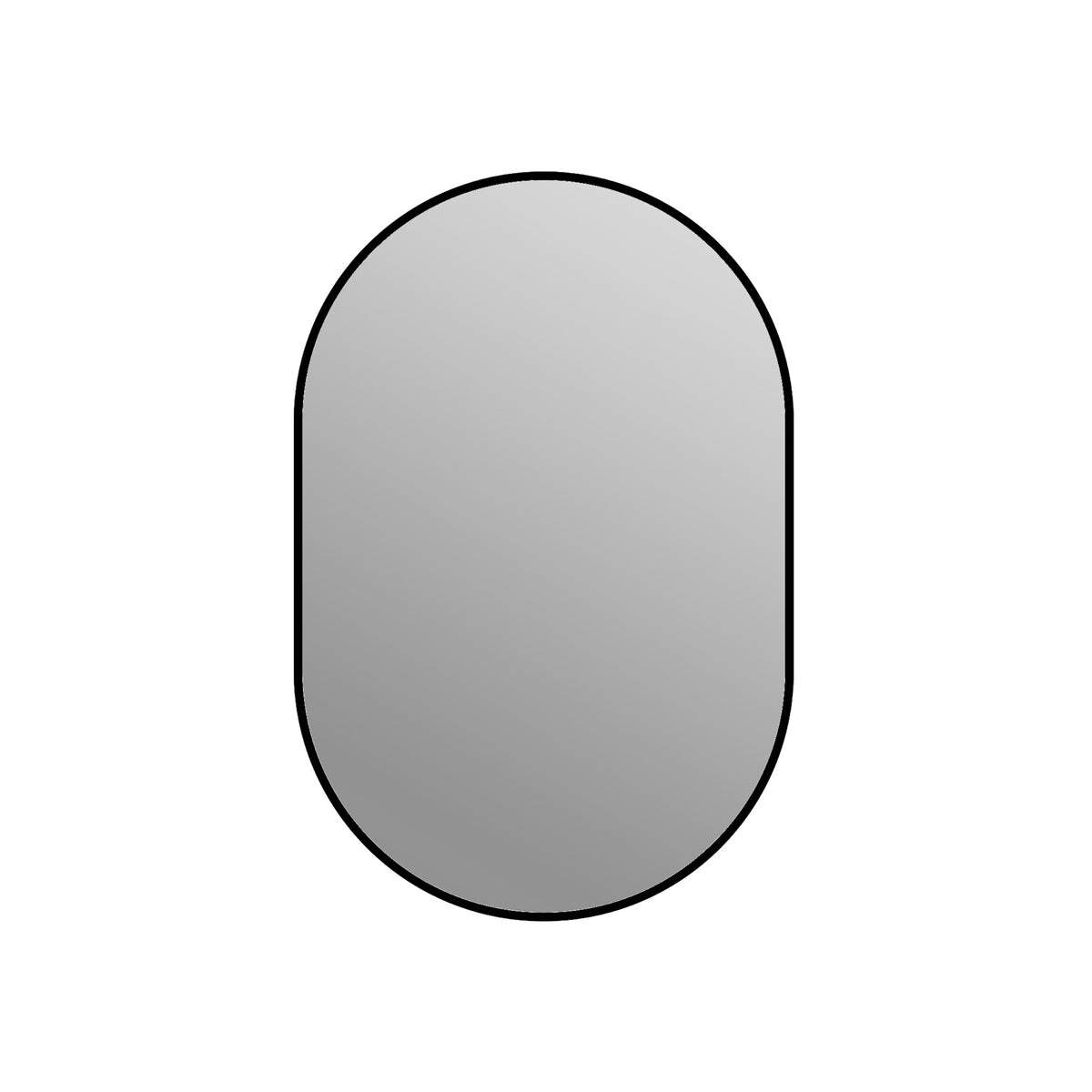 Arch Wall Mirror 60x90 cm HD Copper-Free, Black Aluminum Frame