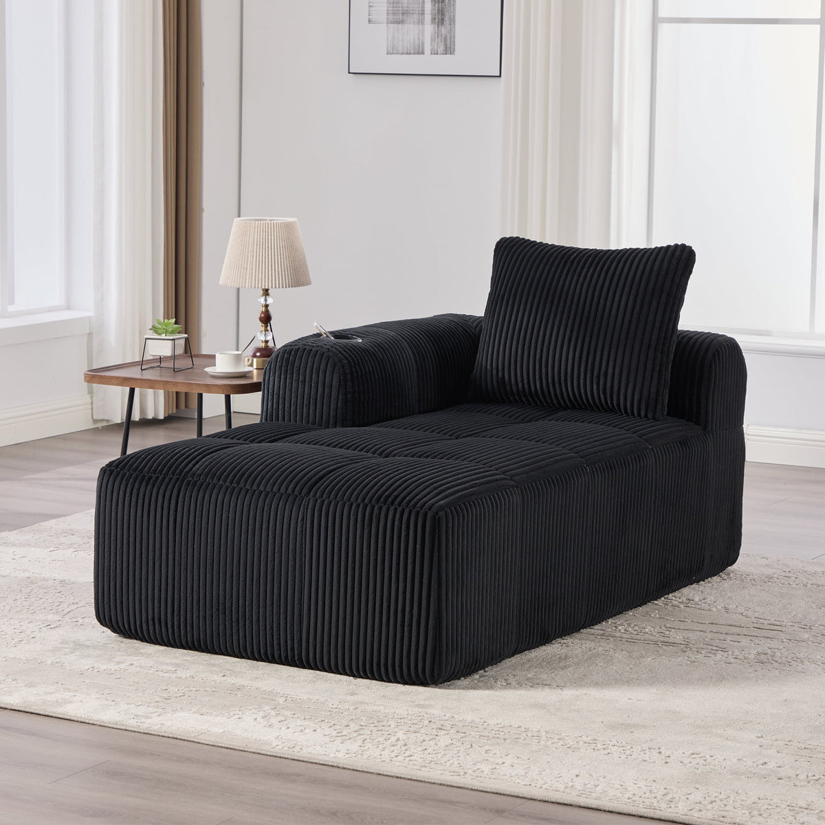 Cozy Recliner Sofa, No Assembly, Side Pocket, Drink Holder - Corduroy