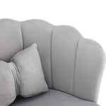 Velvet Chairs, Set of 6 Modern Upholstered with Petal Backs & Butterfly Cushions, Gold-Plated Metal Legs