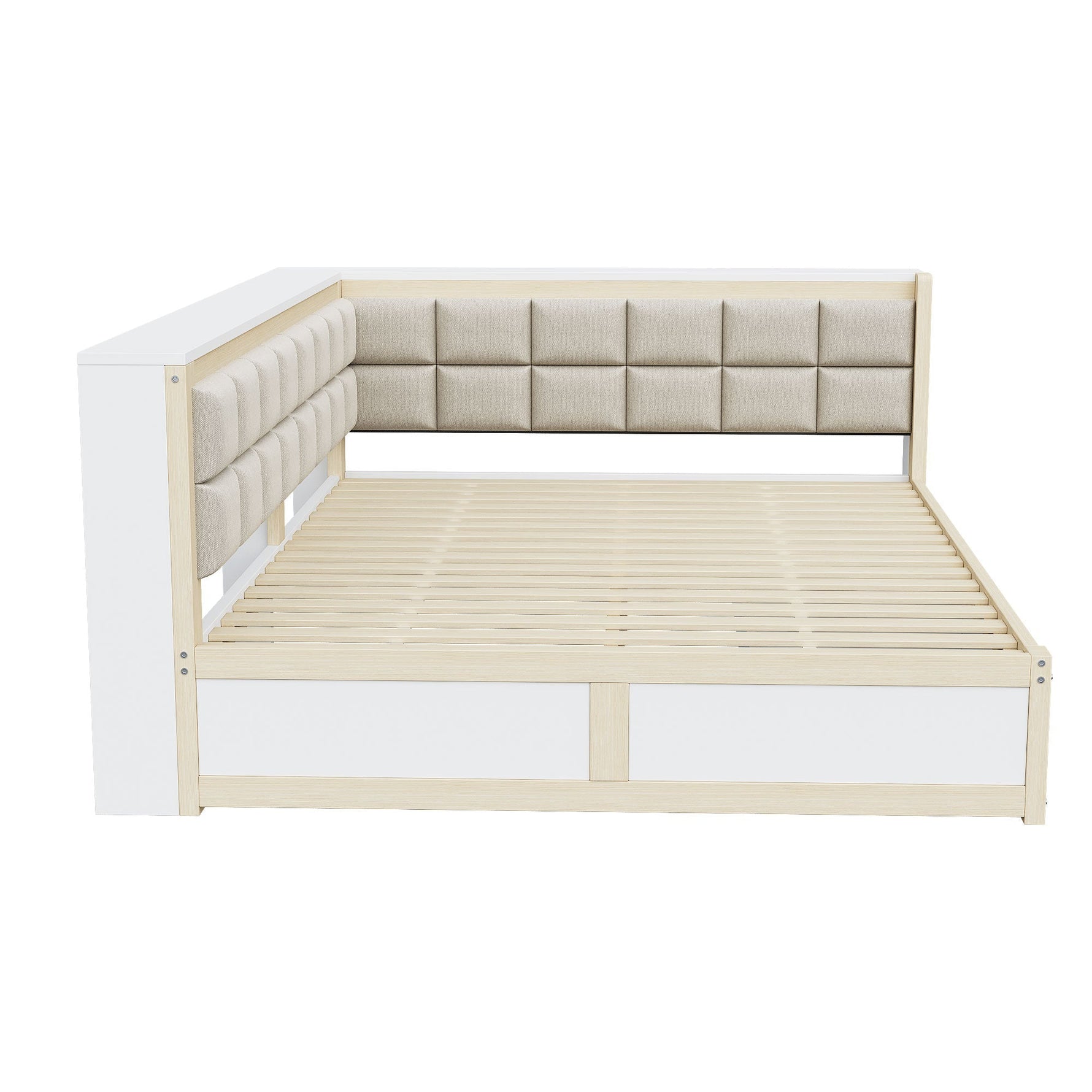 Sofa Wooden Bed, 140x200 Multifunctional with Storage Drawer, Pine Wood