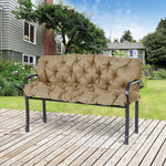 3-Seater Bench Cushion 150x98x8 cm with Ties, Khaki
