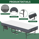 Children's Bed with Safety Rails for Ages 3-8, MDF, White