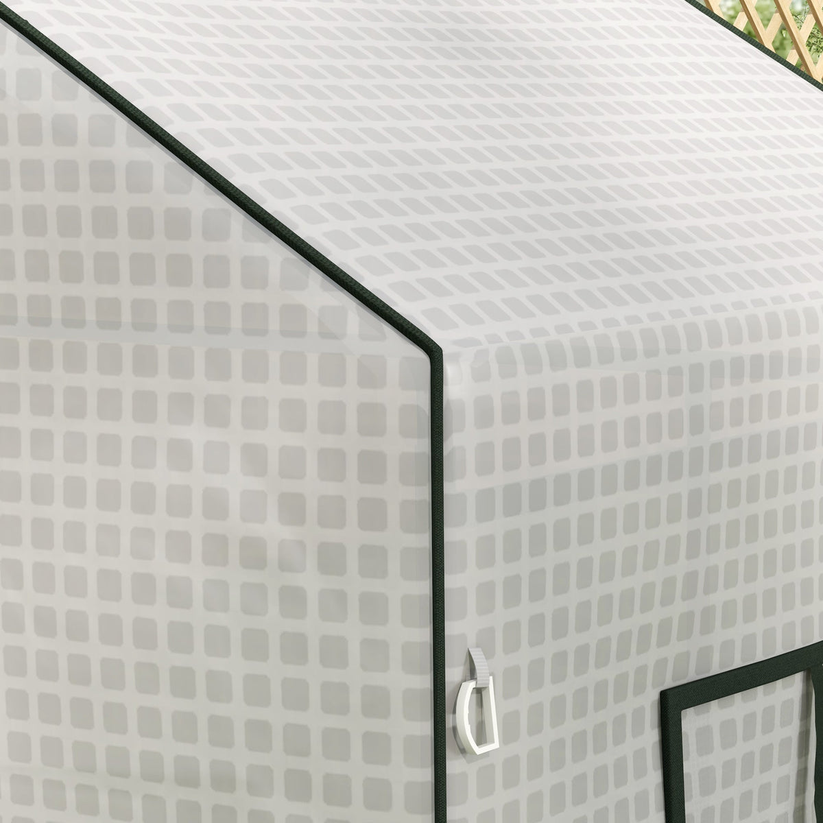Greenhouse Replacement PE Film Cover, UV Protection Roll-Up Door Side Window, 140x73x190cm, White