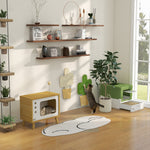 Cat Litter Box, Lid & Bottom Tray, Scoop & Deodorizer, Plastic