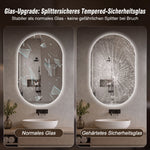 Capsule LED Bathroom Mirror 50x80cm Anti-Fog, Tempered Glass