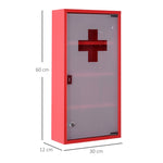 First Aid Cabinet, Locking Storage for Home/Office, Stainless Steel Model 3